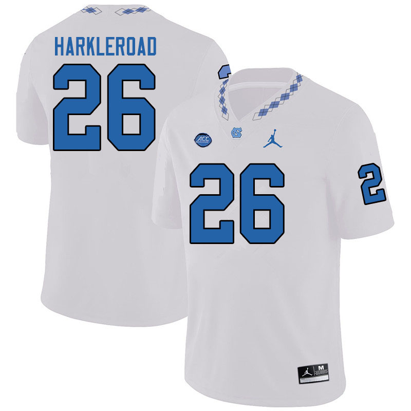 Jordan Brand Men #26 Jake Harkleroad North Carolina Tar Heels College Football Jerseys Sale-White
